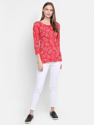 round neck paisley tee - 16584948 - Standard Image - 4