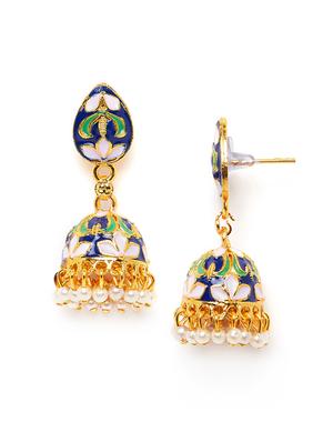 multi colored metal jhumka earring - 16585584 - Standard Image - 4