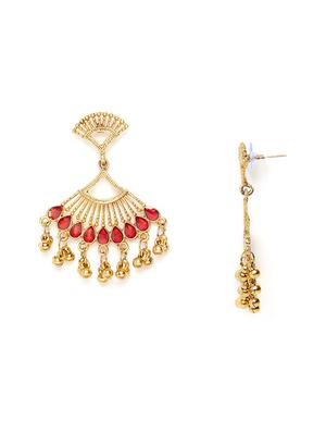 red metal drop earring - 16585636 - Standard Image - 4