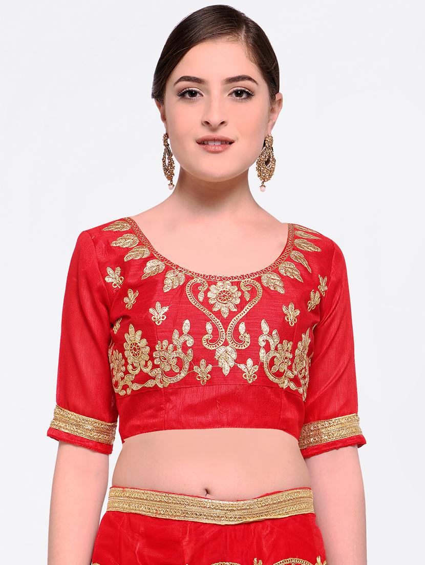 embroidered contrast lehenga - 16585943 - Zoom Image - 4