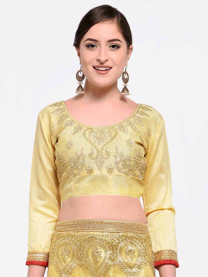 embroidered contrast lehenga - 16585946 - Zoom Image - 4