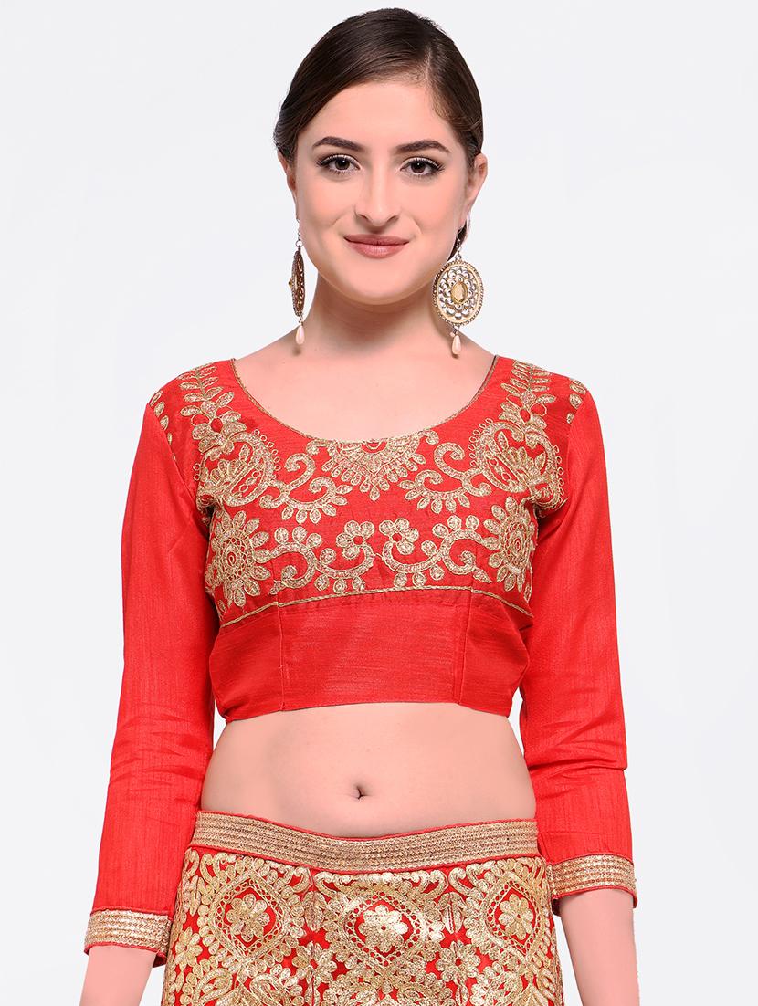 embroidered a-line lehenga - 16585950 - Zoom Image - 4