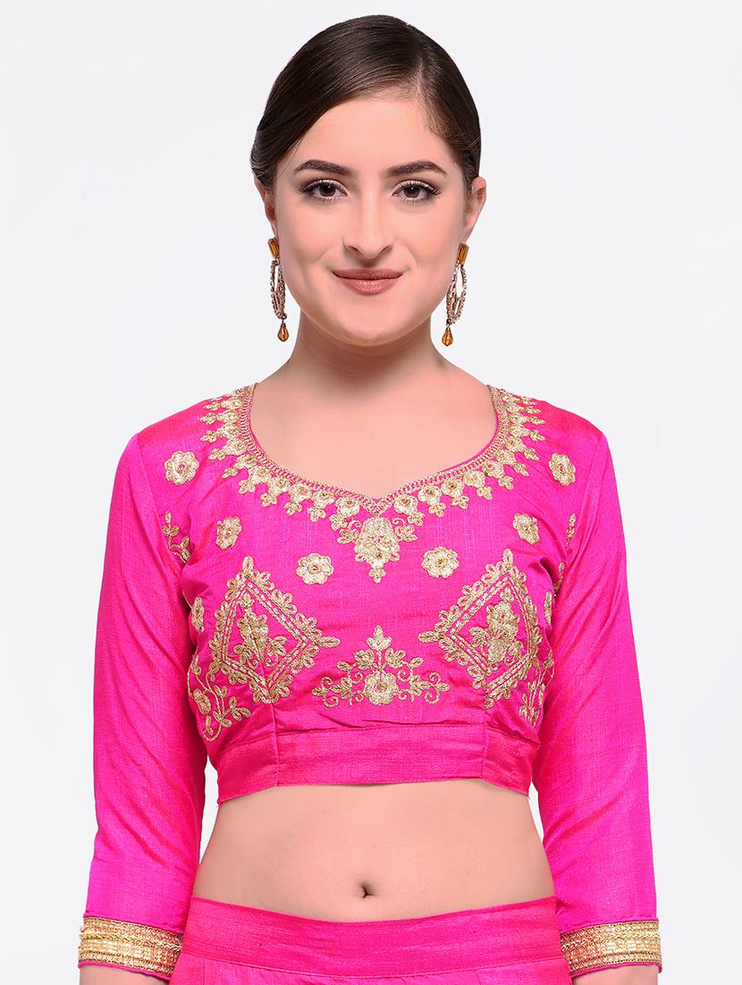 embroidered a-line lehenga - 16585961 - Zoom Image - 4