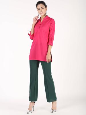solid straight kurti - 16586325 - Standard Image - 4