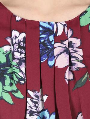 round neck floral blouson top - 16586832 - Standard Image - 4