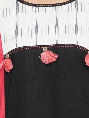 color block straight kurta - 16587077 - Standard Image - 4