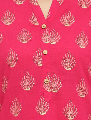 block printed straight kurta - 16587078 - Standard Image - 4