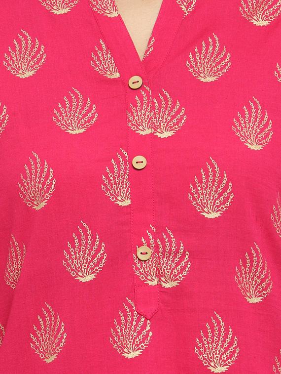 block printed straight kurta - 16587078 - Zoom Image - 4