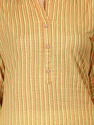 stripes straight kurta - 16587091 - Standard Image - 4