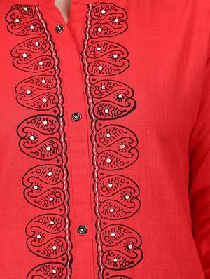 paisley printed straight kurta - 16587093 - Standard Image - 4