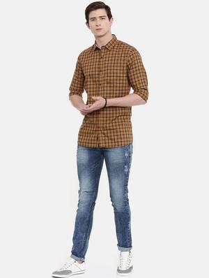 brown checkered casual shirt - 16588702 - Standard Image - 4