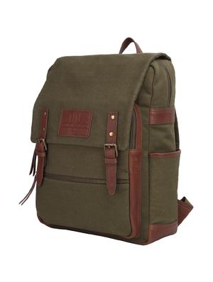 olive brown canvas backpack - 16589081 - Standard Image - 4