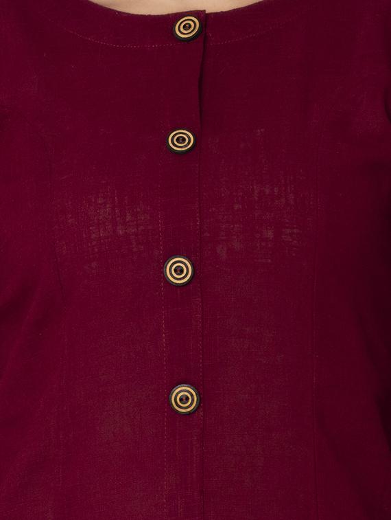 solid straight kurta - 16589420 - Zoom Image - 4