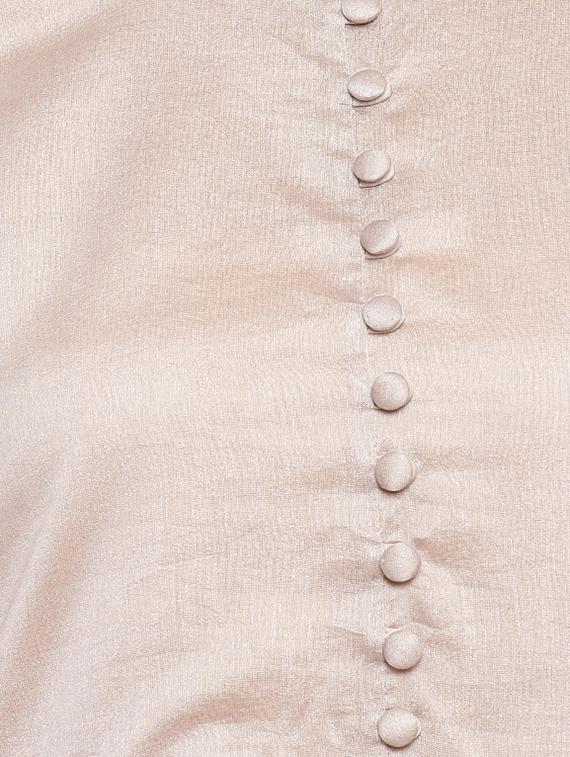 solid chanderi flared kurta - 16589566 - Zoom Image - 4