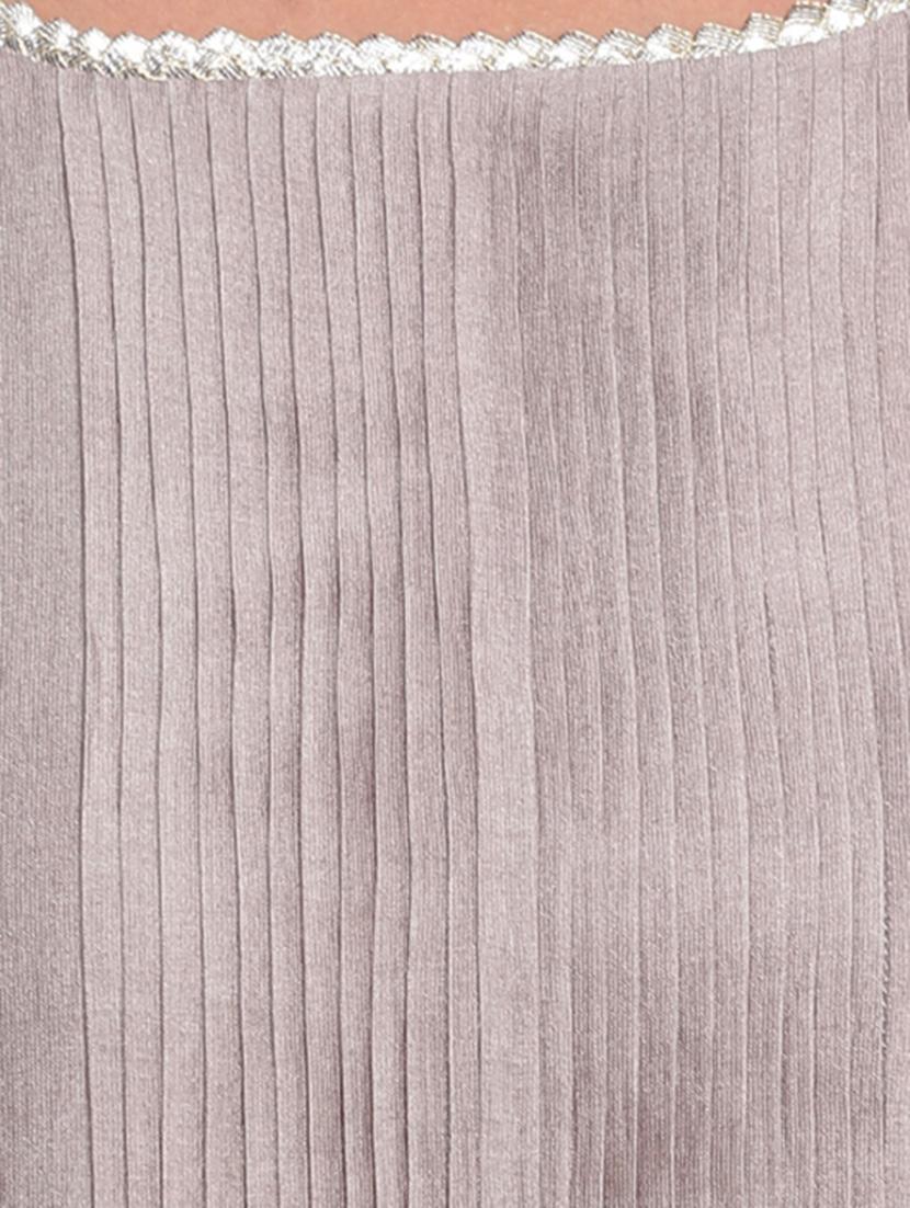 solid chanderi a-line kurta - 16589569 - Zoom Image - 4