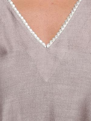 solid chanderi flared kurta - 16589570 - Standard Image - 4