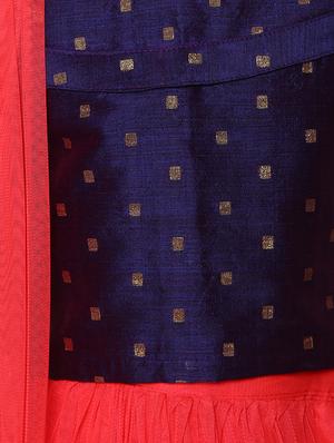 red silk blend lehnga choli - 16591377 - Standard Image - 4