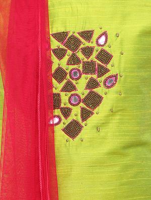 round neck embellished lehnga choli - 16591400 - Standard Image - 4