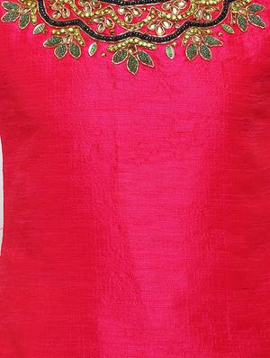 red silk blend lehnga choli - 16591428 - Standard Image - 4