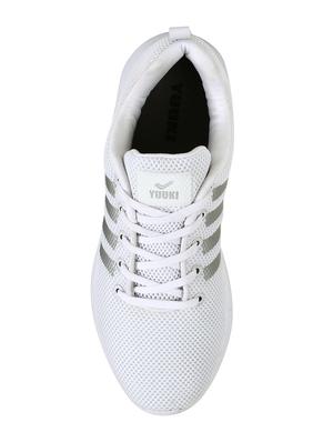 white mesh lace up sport shoes - 16591444 - Standard Image - 4