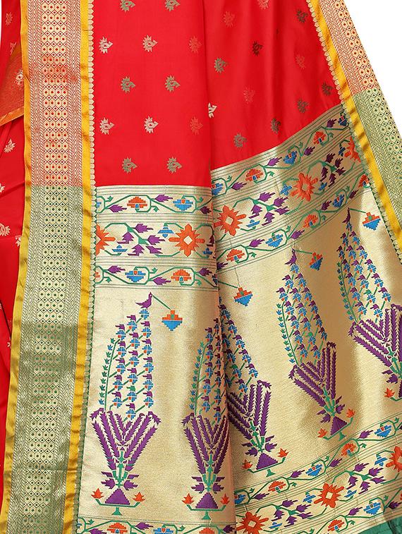 bordered banarasi saree with blouse - 16592186 - Zoom Image - 4