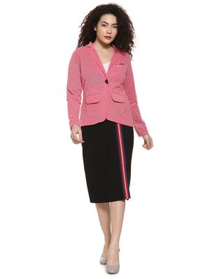 lapel neck contrast patch blazer - 16592276 - Standard Image - 4