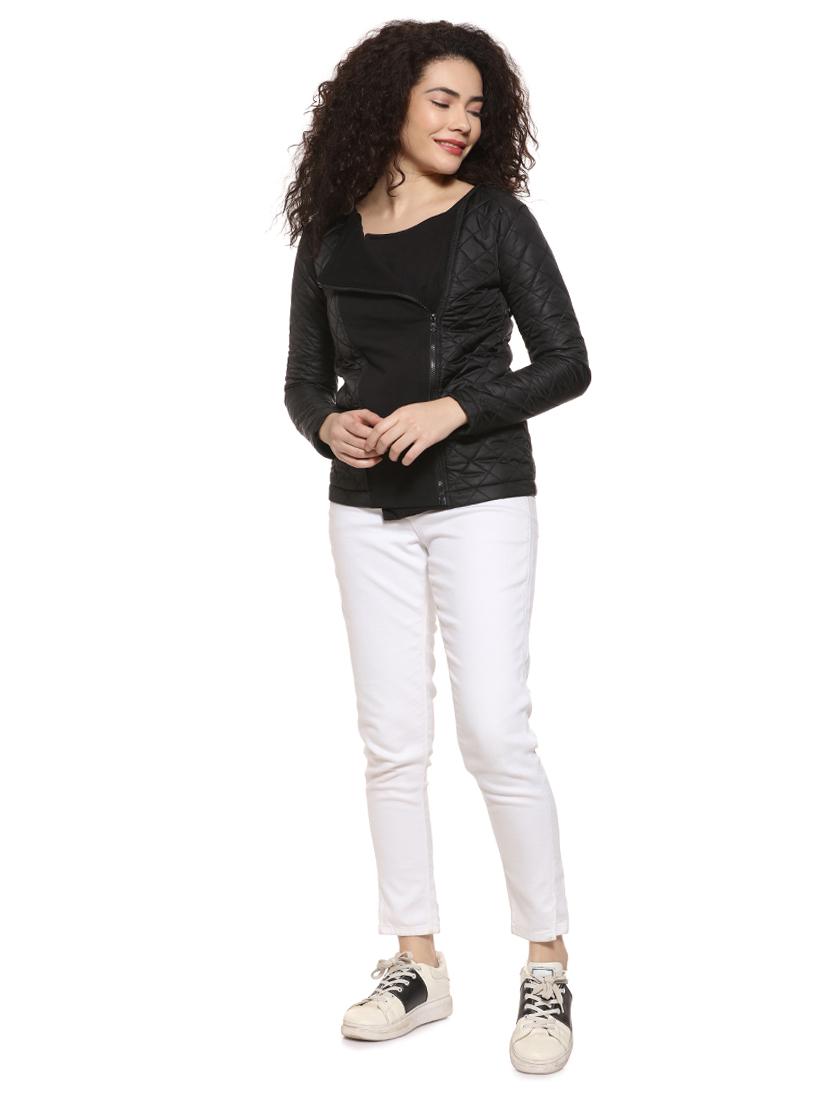 styled neck bomber/biker jacket - 16592290 - Zoom Image - 4