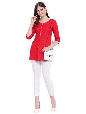 solid straight kurti - 16593166 - Standard Image - 4