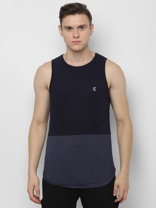 navy blue color block vest - 16593413 - Standard Image - 1