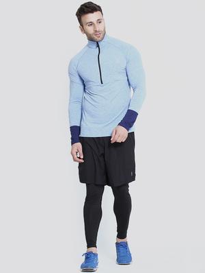 blue solid raglan t-shirt - 16595135 - Standard Image - 4