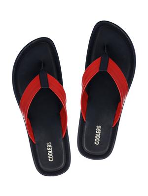 red leather toe separator slippers - 16595234 - Standard Image - 4