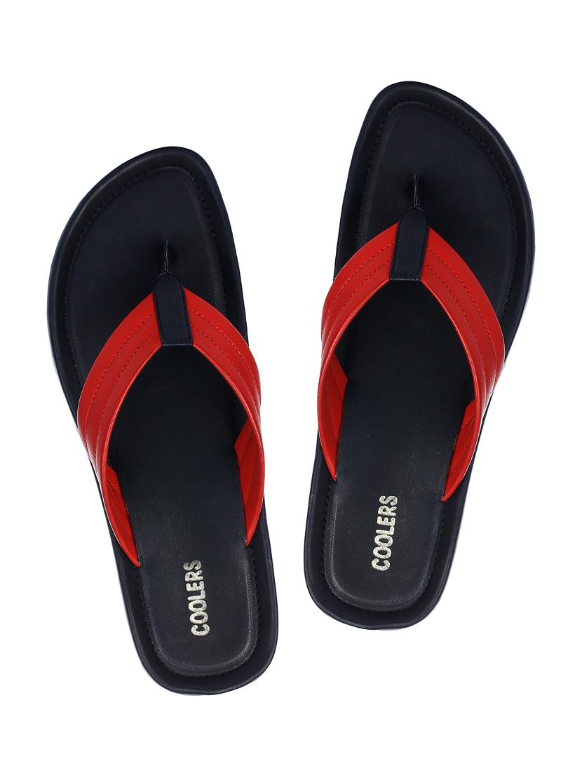 red leather toe separator slippers - 16595234 - Zoom Image - 4