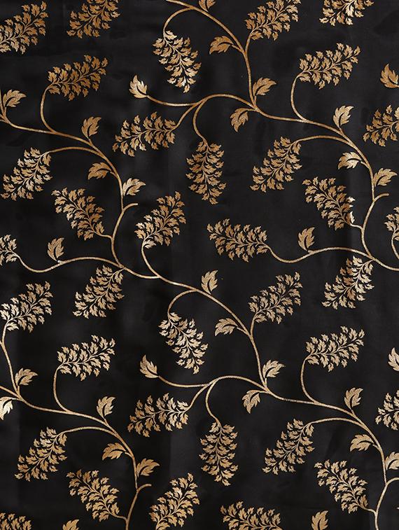 gold print printed saree with blouse - 16595614 - Zoom Image - 4