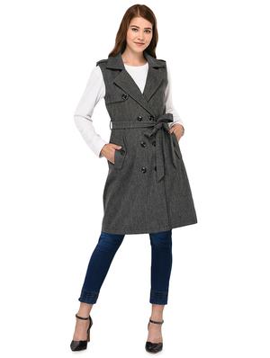 tie front double breasted coat - 16596001 - Standard Image - 4