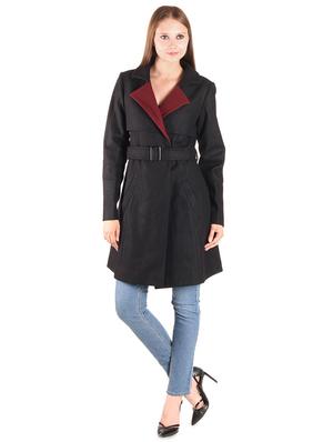 contrast detail belted overcoat - 16596008 - Standard Image - 4