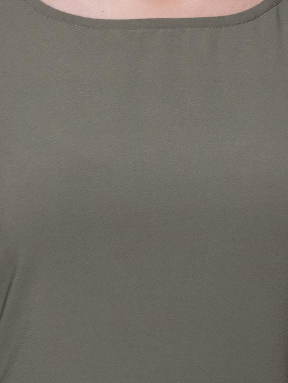 contrast detail bell sleeved a-line dress - 16596582 - Zoom Image - 4