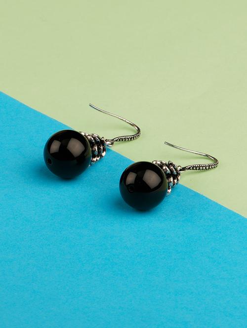 black metal drop earring - 16597041 - Standard Image - 1