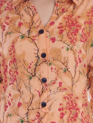 floral printed kurta with palazzo set - 16597228 - Standard Image - 4