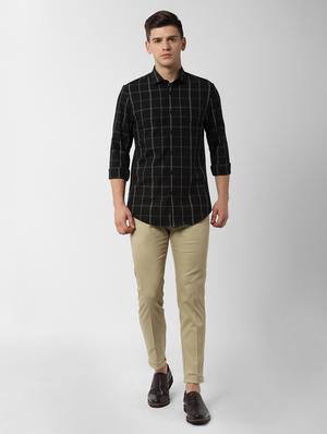 black checkered casual shirt - 16598117 - Standard Image - 4