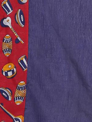 bordered bhagalpuri saree with blouse - 16599003 - Standard Image - 4