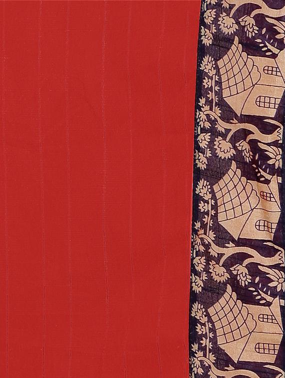 bordered bhagalpuri saree with blouse - 16599012 - Zoom Image - 4
