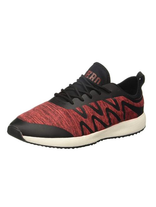 red fabric lace up sport shoes - 16600143 - Very Small Image - 1