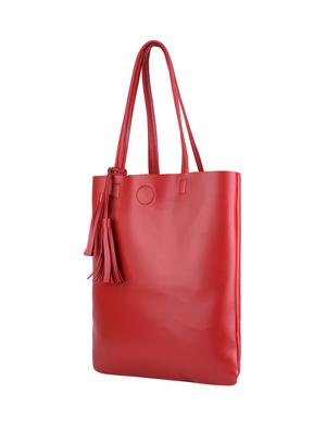 red leatherette (pu) regular tote - 16600261 - Standard Image - 4