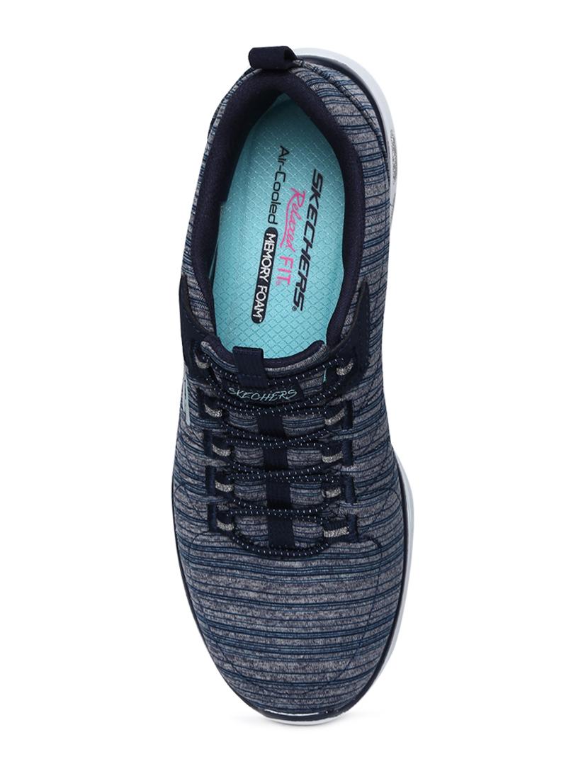 navy lace up sport shoes - 16600659 - Zoom Image - 4