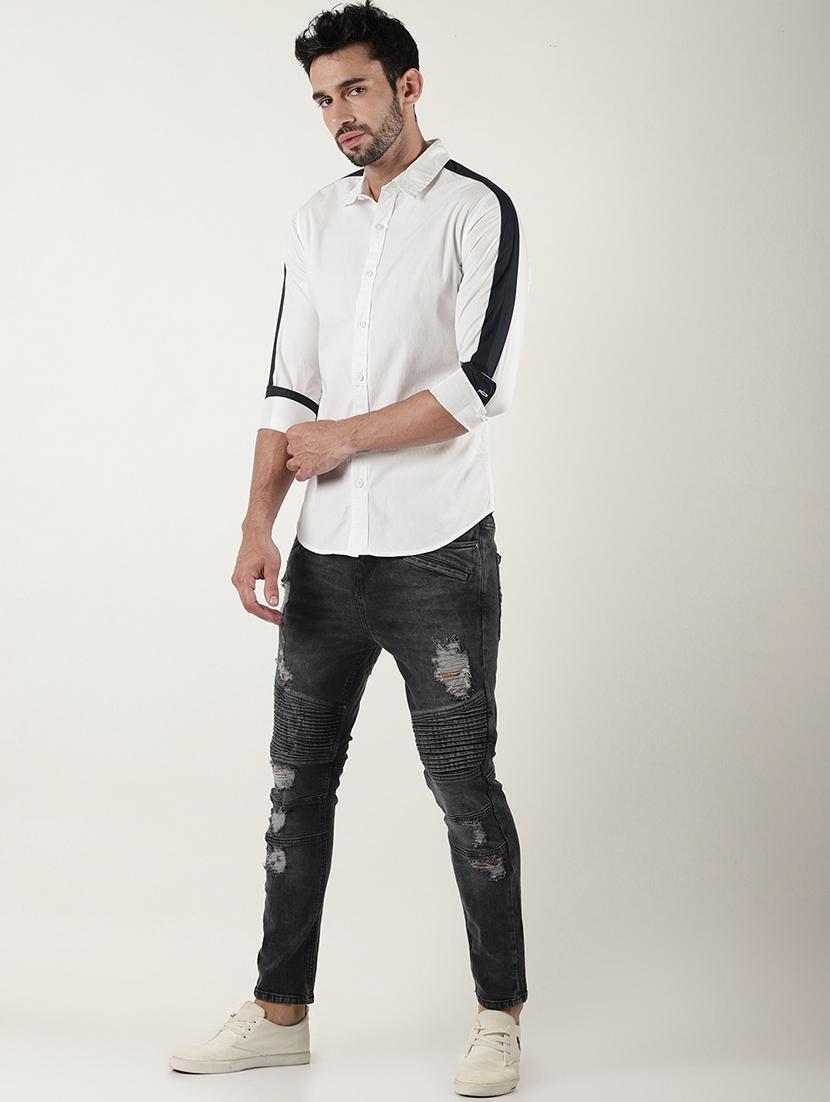 white taped casual shirt - 16600913 - Zoom Image - 4