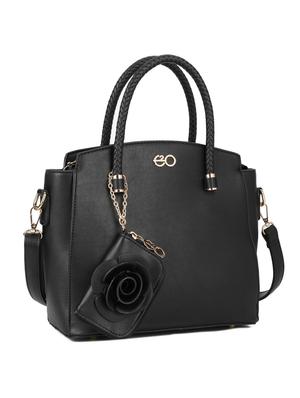 black leatherette (pu) regular handbag - 16600959 - Standard Image - 4
