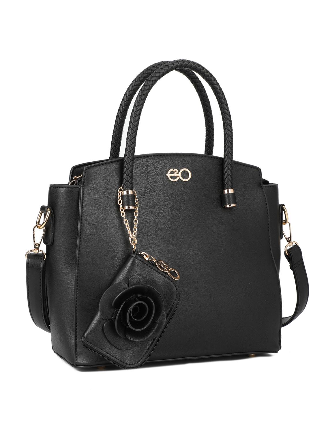 black leatherette (pu) regular handbag - 16600959 - Zoom Image - 4