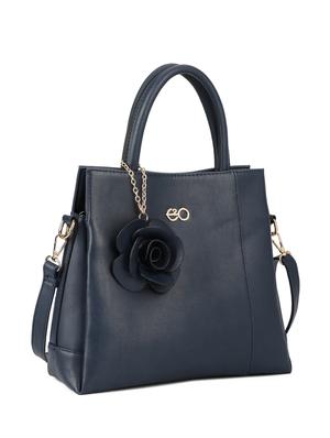 blue leatherette (pu) regular handbag - 16600964 - Standard Image - 4