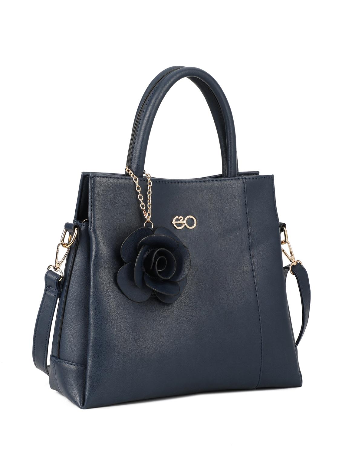 blue leatherette (pu) regular handbag - 16600964 - Zoom Image - 4