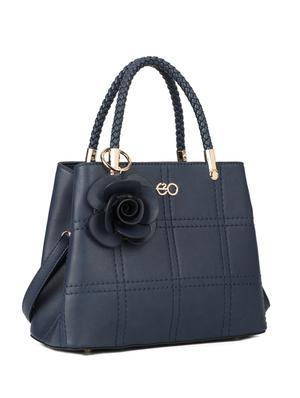 blue leatherette (pu) regular handbag - 16600966 - Standard Image - 4